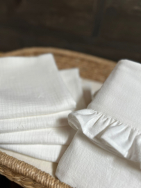 Hydrofiele doek Roomwit met strikjes