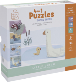 Puzzel 4 in 1 Little Gans