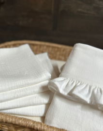 Hydrofiele doek Roomwit met strikjes