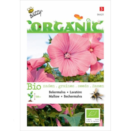 Lavatera, Bekermalva rose/rood Organic (BIO)