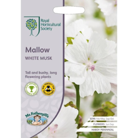 Kaasjeskruid, Malva moschata Alba - Mallow White Musk (Royal Horticultural Seeds)