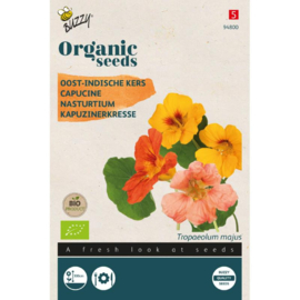 Tropaeolum, Oost-Indische kers enkelbloemig gemengd Organic (BIO)