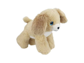 BB Klostermann - Cuties - Tas met knuffeltje - Handtas met Hond Beige– Pluche Kindertas (2-delig)