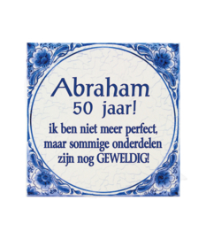 Paper Dreams - Delfts Blauw Tegel - Abraham 50 jaar