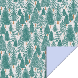 House of Products - Inpakpapier - Kerst - Forest - Blue
