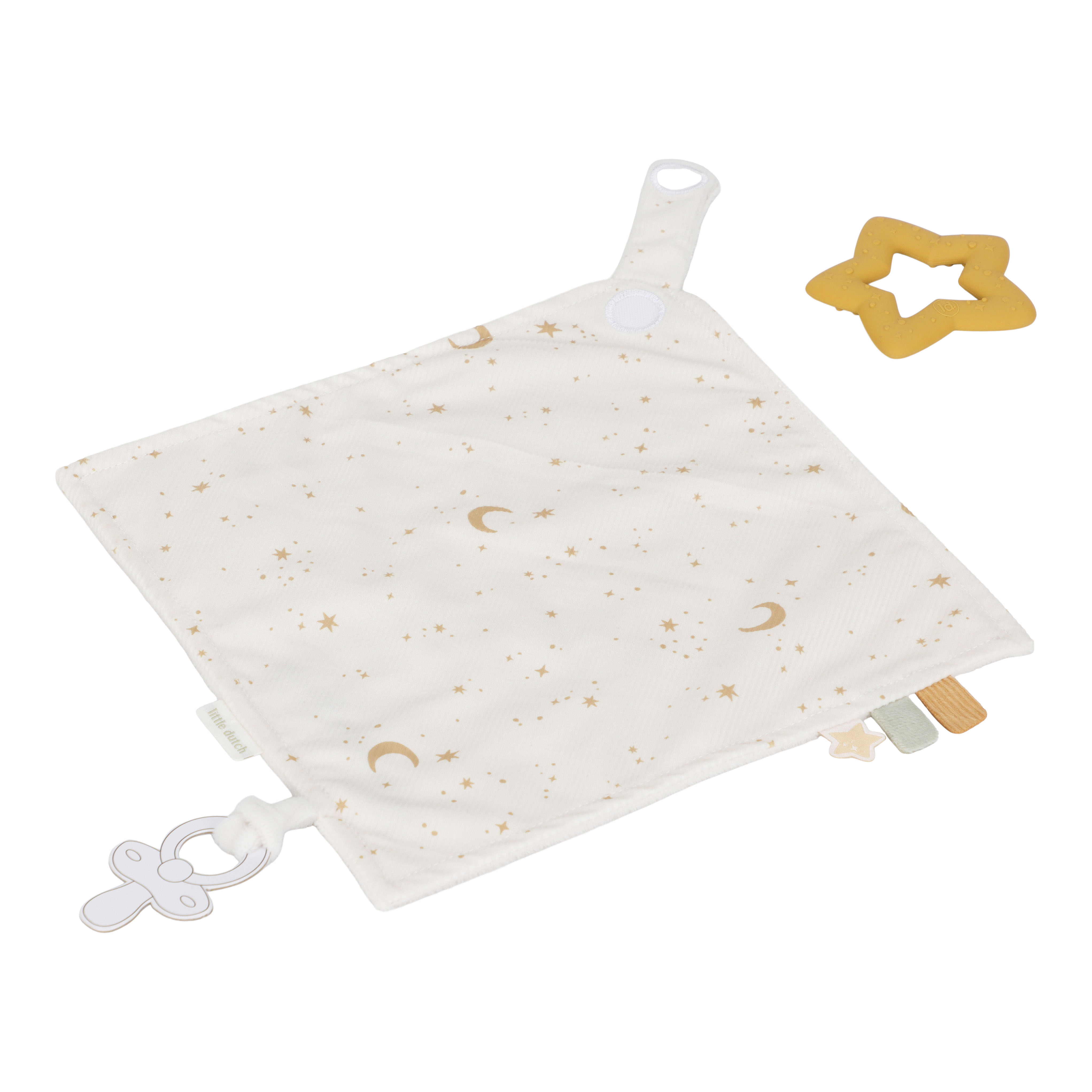 Little Dutch - Newborn Naturals - Knuffeldoekje met bijtring