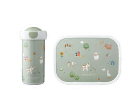 Mepal x Little Dutch - Little Farm - Lunchset Campus - Schoolbeker en lunchbox - Met of zonder naam