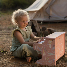 Little Dutch - Safari Friends - Houten Piano - Roze - Met of zonder naam