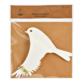 Wurm - Hanger Vogel- Wit - Honingraat