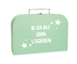 Ik ga bij oma logeren - mint - kinderkoffertje