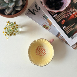 House of Disaster - Posy - Yellow Tea Cup - Gele Bloem Beker