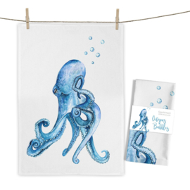 Maluu - Theedoek - Octopus Bubbles - Octopus
