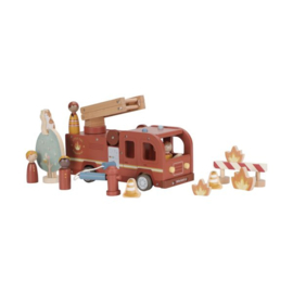 Little Dutch - Houten Brandweerwagen FSC - Met of zonder naam