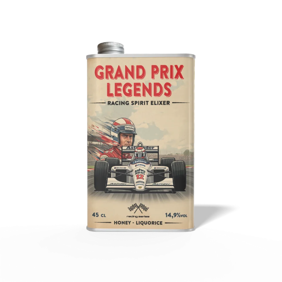 Chocansweets - Grand Prix Legends - Likeur - Race auto wit nr 12 - Honing Drop