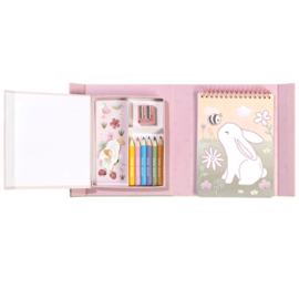 Little Dutch - Kleurboek met Potloden & Stickers - Rosa