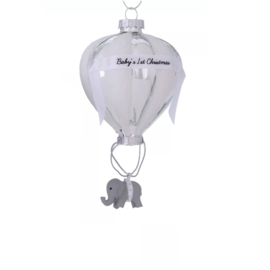 Boltze - Kersthanger - Baby's 1st Christmas - Zilver/Wit