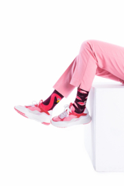 Many Mornings - Mismatched Sokken - Pink Flamingo - Flamingo