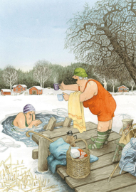 055 ijszwemmen 	- Inge Look - Ansichtkaart