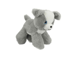 BB Klostermann - Cuties - Tas met knuffeltje - Handtas met Hond Grijs – Pluche Kindertas (2-delig)