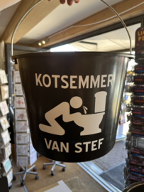 Kotsemmer  met naam - cadeau emmer