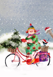 Ingrid Berendsen - IB 072 - Kerst op de fiets