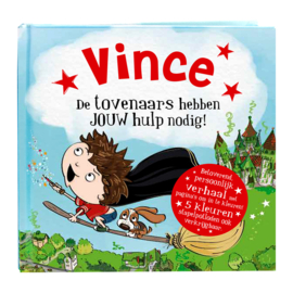 Vince de tovenaars hebben jouw hulp nodig! Gepersonaliseerd kinderboek met naam