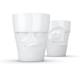 Fifty Eight products - Tassen servies - Mopperend - Ondeugend - Mokkenset zonder oor - 350 ml