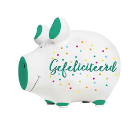 Artige - Spaarpot - Spaarvarken - Gefeliciteerd
