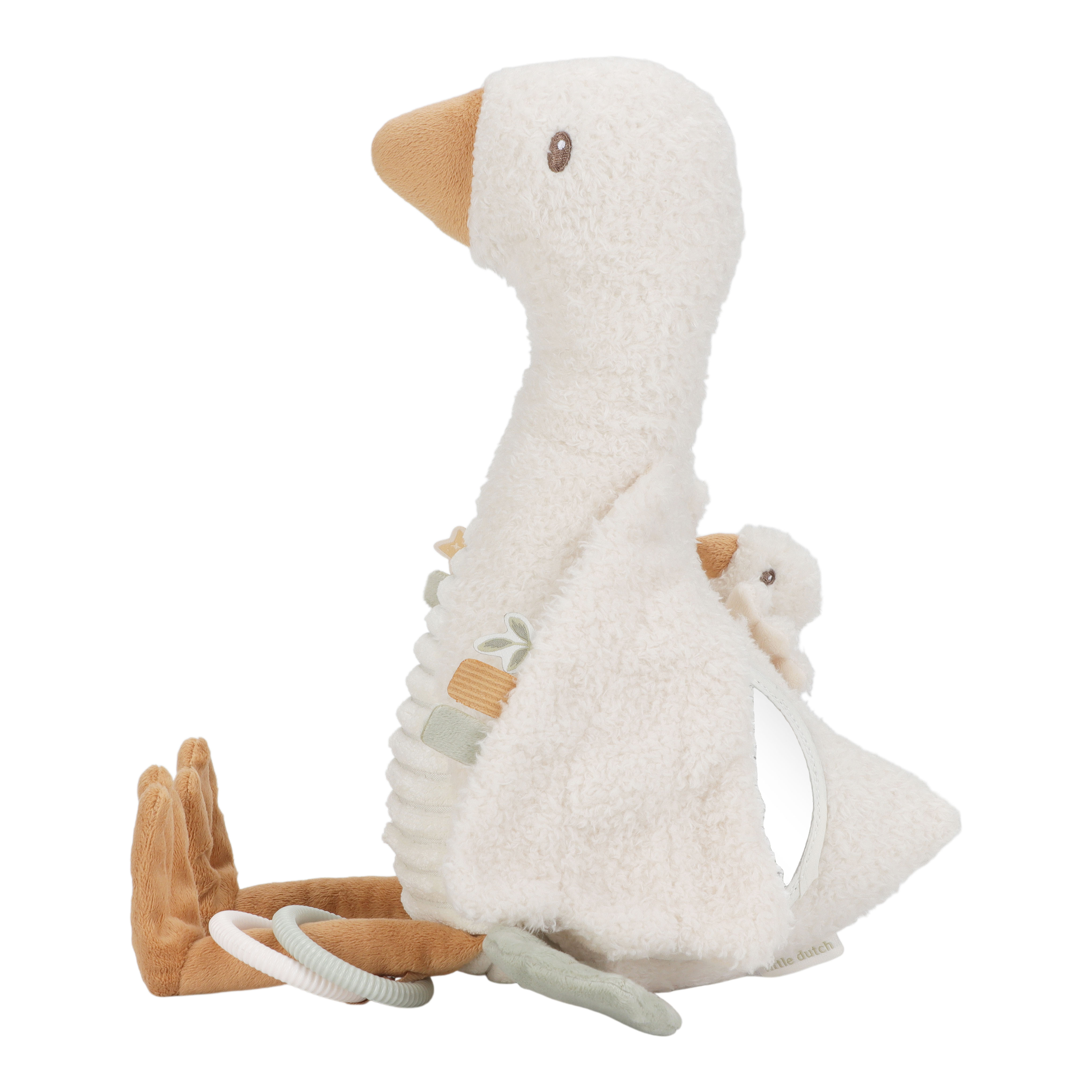 Little Dutch - Newborn Naturals - Little Goose - Activiteitenknuffel Gans
