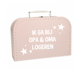 Ik ga bij opa & oma logeren - roze - kinderkoffertje