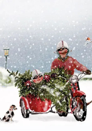 Ingrid Berendsen - EG 102-1431 - Zijspan kerstboom halen
