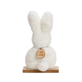 Wurm - Pasen - Decoratie Haas - Pluche - Wit - M