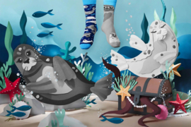 Many Mornings - Mismatched Sokken - Save The Seal - Red de zeehonden