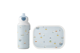 Mepal x Little Dutch - Sailors Bay Lunchset Pop-up fles en Lunchbox - Met of zonder naam