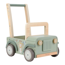 Little Dutch - Safari Friends - Houten Loopwagen Safari Auto