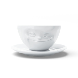 Fifty Eight Products - Tassen servies - Grijnzend - Grinning - Kop en schotel - 200 ml