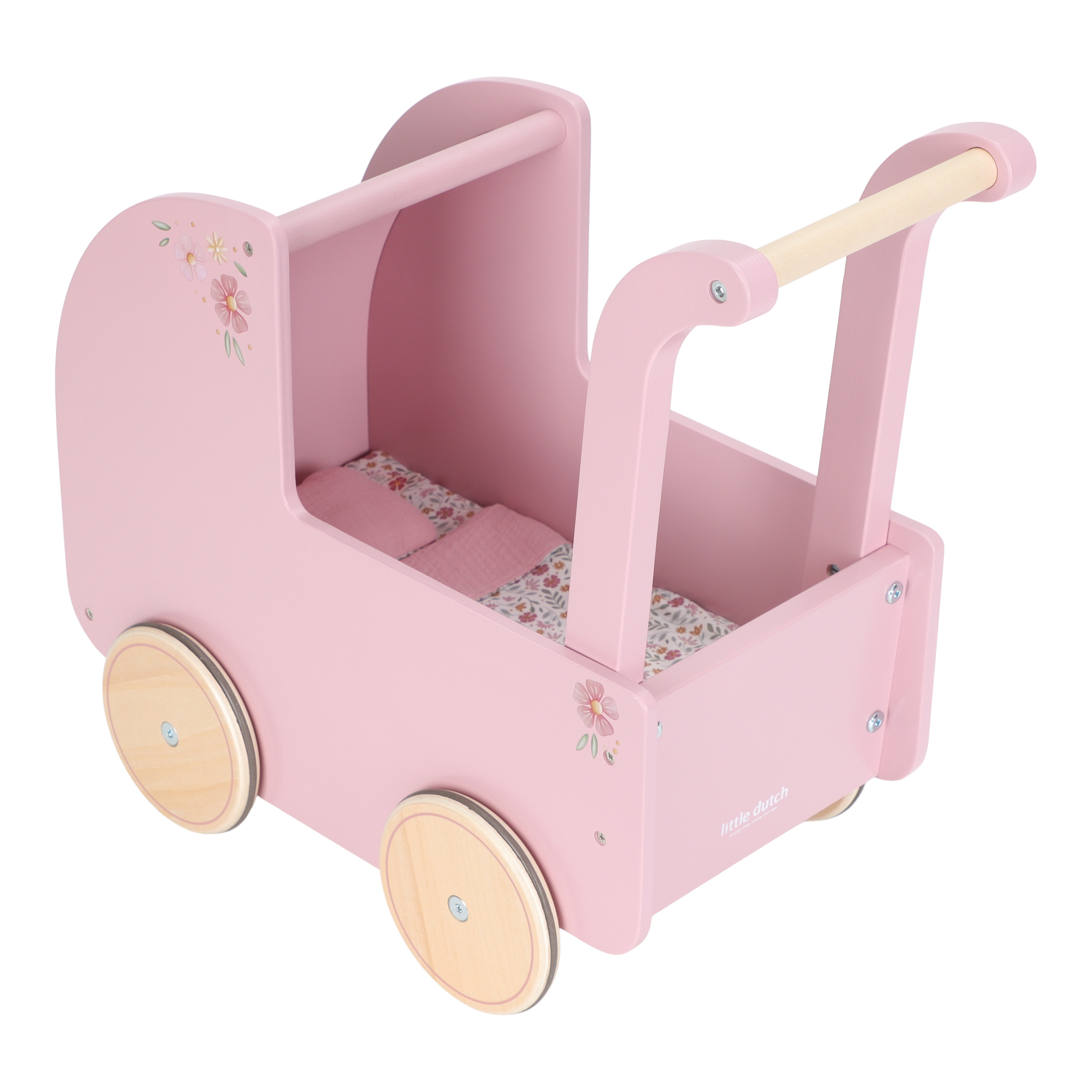 Little Dutch - Houten Poppenwagen - Met of zonder naam