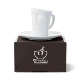 Fifty Eight Products - Tassen servies - Tevreden - Cheery - Espresso kop en schotel