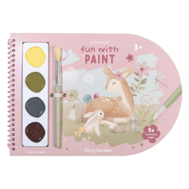 Little Dutch - Fairy Garden - Verfboek (inclusief penseel en 4 kleuren verf)