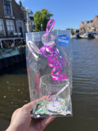 Meester of juf cadeau - Flamingo in glas