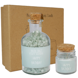 My Flame - Giftset badzout en geurkaars - Happy Bathday