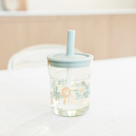 Mepal x Little Dutch - Safari Friends - Kinderglas Mio met Rietje - 250 ml