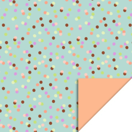 House of Products - Inpakpapier - Party Confetti Pistache - Peach