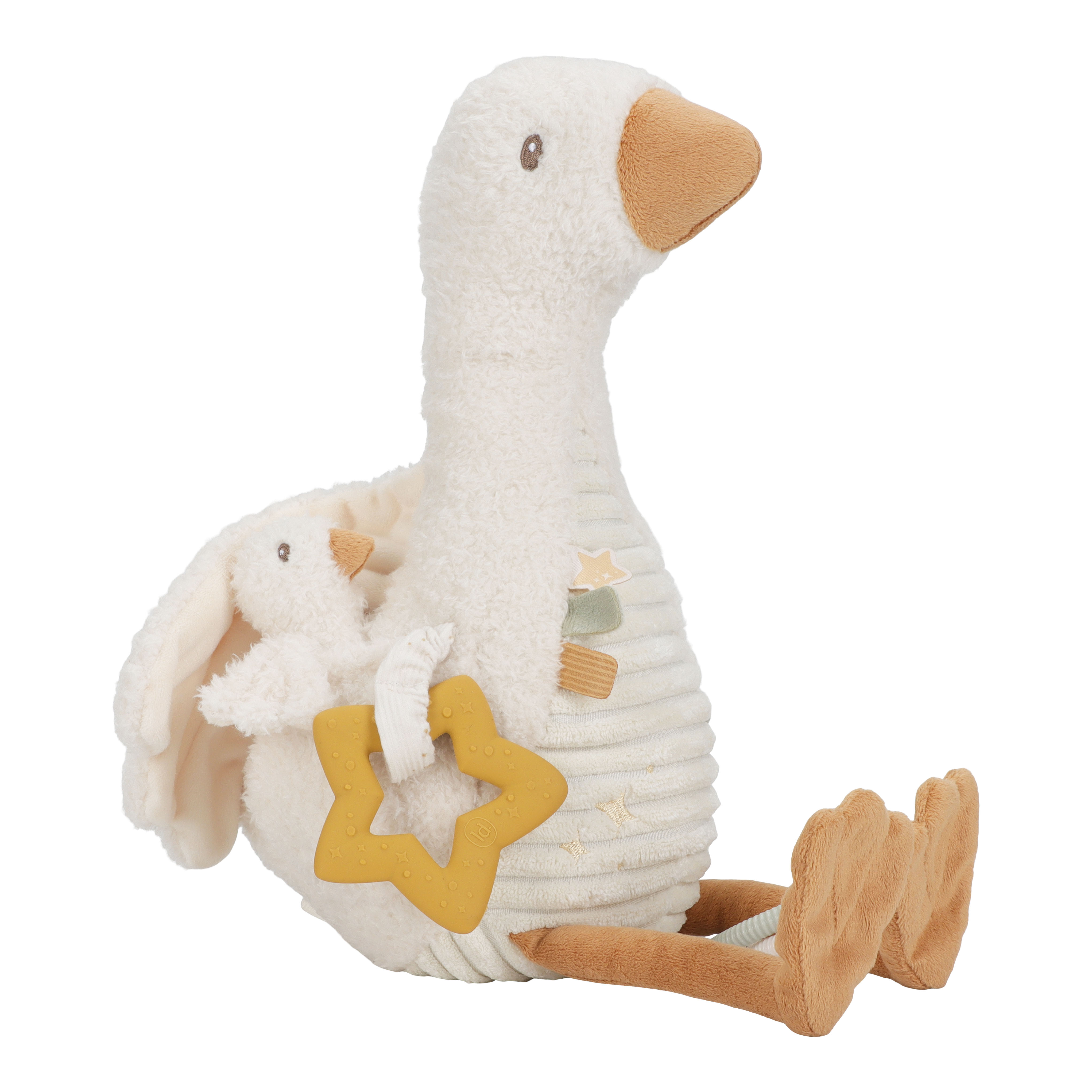 Little Dutch - Newborn Naturals - Little Goose - Activiteitenknuffel Gans