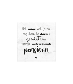 Paperdreams - Marmeren Onderzetter - Pensioen