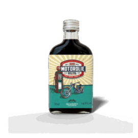 Chocansweets - Motorolie Blauwe Chopper Zakflacon – Drop Honing Likeur (20 cl, 14,9%)