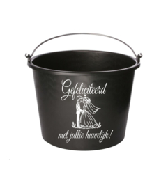 Gefeliciteerd met jullie huwelijk! - cadeau emmer