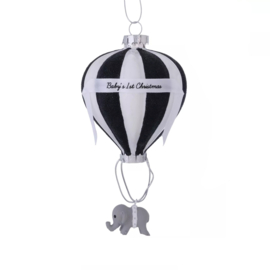 Boltze - Kersthanger - Baby's 1st Christmas - Zwart/Wit