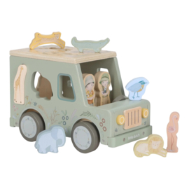 Little Dutch - Safari Friends - Vormenstoof Safari Auto - Met of zonder naam