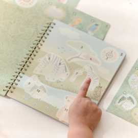 Little Dutch - Safari Friends - Stickerboek op nummer - Jim